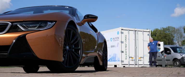 Alfen energy storage solution BMW mobile battery EV charging integrated